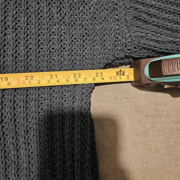 Dark Teal Green Chunky Cable Knit Sweater - Picture 5 of 7